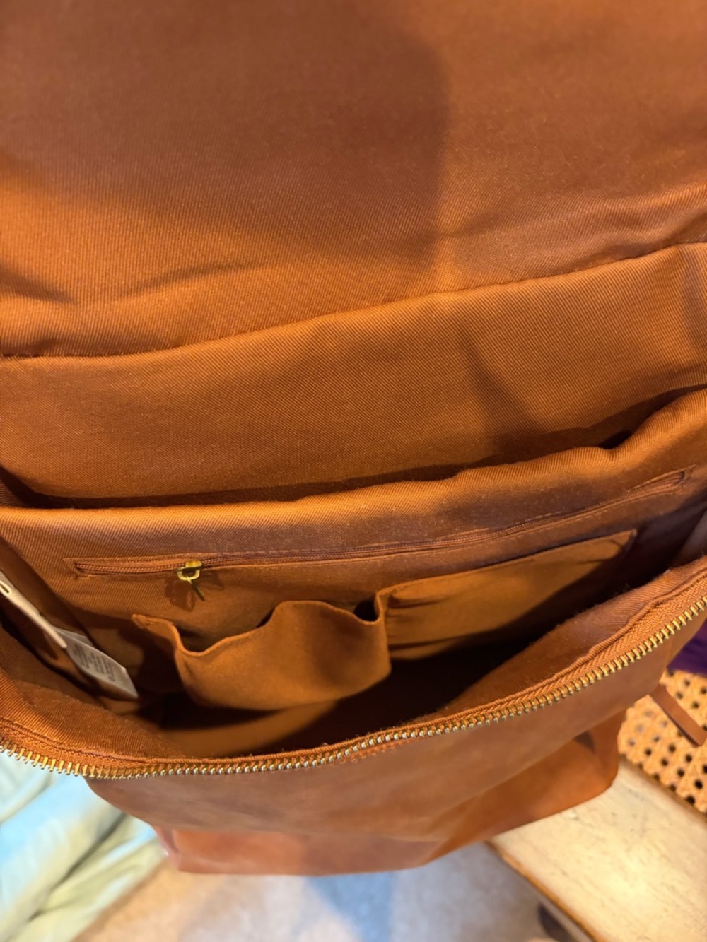 Universal Thread Tan Leather-Style Backpack - Picture 2 of 3